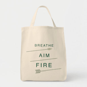 Arrow   Breathe Aim Fire Tote Bag