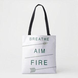 Arrow Breathe Aim Fire Tote Bag