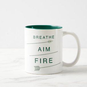Arrow   Breathe Aim Fire Two-Tone Coffee Mug