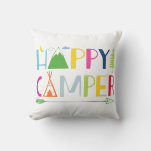 Arrow Camper Happy Summer Camp Camping Gift Men Wo Cushion