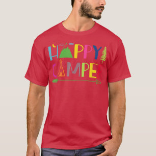 Arrow Camper Happy Summer Camp Camping  T-Shirt