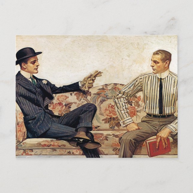 Arrow Collar advertisement, 1912 by Leyendecker Postcard (Front)