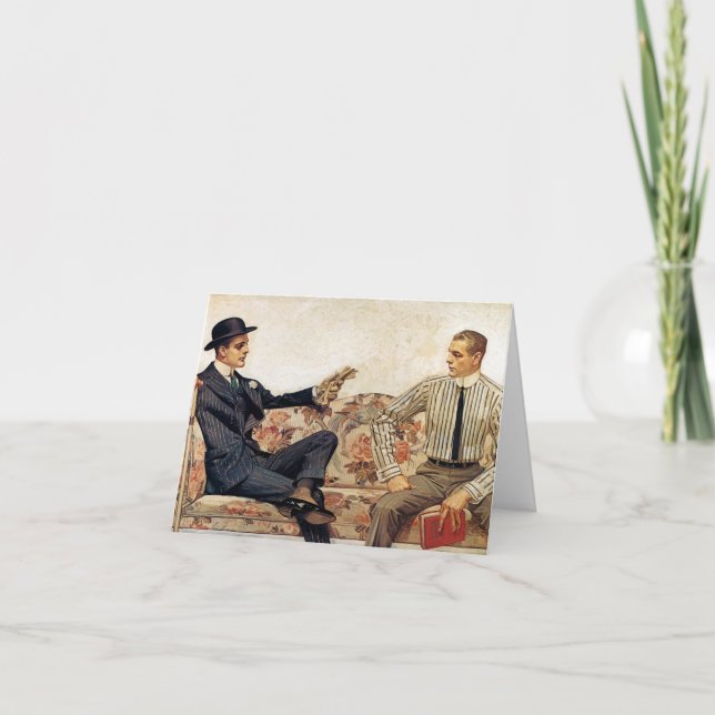 Arrow Collar advertisement, 1912 by Leyendecker Thank You Card (Front)