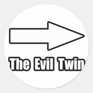 Arrow Evil Twin Classic Round Sticker