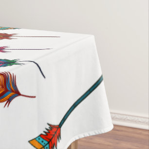 arrow & feathers tablecloth