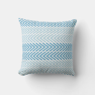 Arrow Flow Blue Tones Throw Pillow