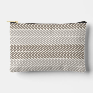 Arrow Flow Taupe Grey Print Cut Sew Small Accessory Pouch