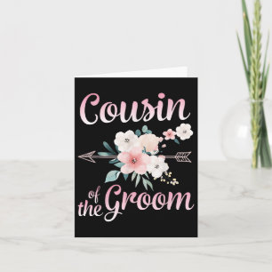 Arrow Flower Happy Cousin Of The Groom Bride Husba Card