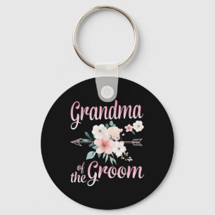 Arrow Flower Happy Grandma Of The Groom Bride Husb Key Ring