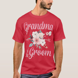 Arrow Flower Happy Grandma Of The Groom Bride Husb T-Shirt
