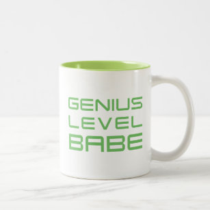 Arrow   Genius Level Babe Two-Tone Coffee Mug