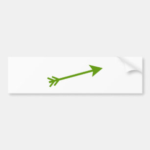 Arrow Green 15deg The MUSEUM Zazzle Gifts Bumper Sticker