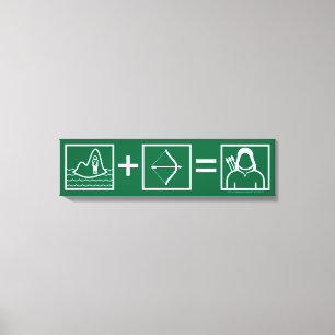 Arrow   Green Arrow Equation Canvas Print