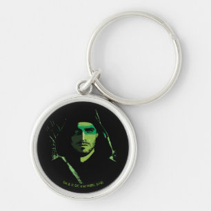 Arrow   Green Arrow Green Stylised Cutout Key Ring