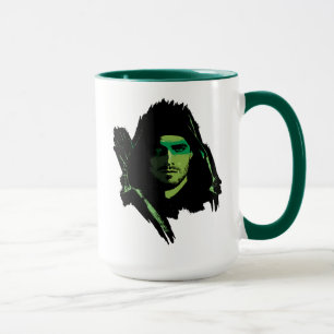 Arrow   Green Arrow Green Stylised Cutout Mug