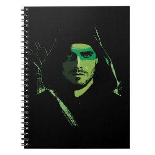 Arrow   Green Arrow Green Stylised Cutout Notebook