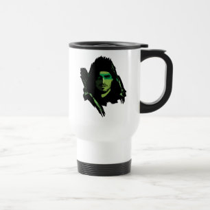 Arrow   Green Arrow Green Stylised Cutout Travel Mug
