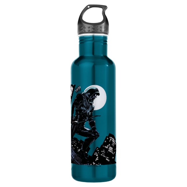 Arrow | Green Arrow In Moonlight 710 Ml Water Bottle (Front)