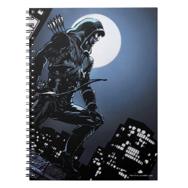 Arrow | Green Arrow In Moonlight Notebook (Front)