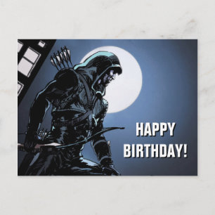 Arrow   Green Arrow In Moonlight Postcard