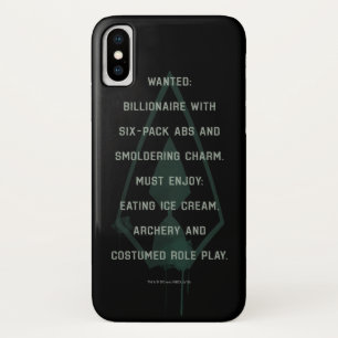 Arrow   Green Arrow Parody Wanted Post iPhone X Case