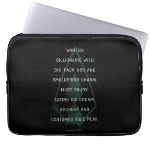 Arrow Green Arrow Parody Wanted Post Laptop Sleeve