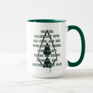 Arrow   Green Arrow Parody Wanted Post Mug