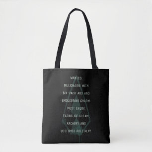 Arrow   Green Arrow Parody Wanted Post Tote Bag