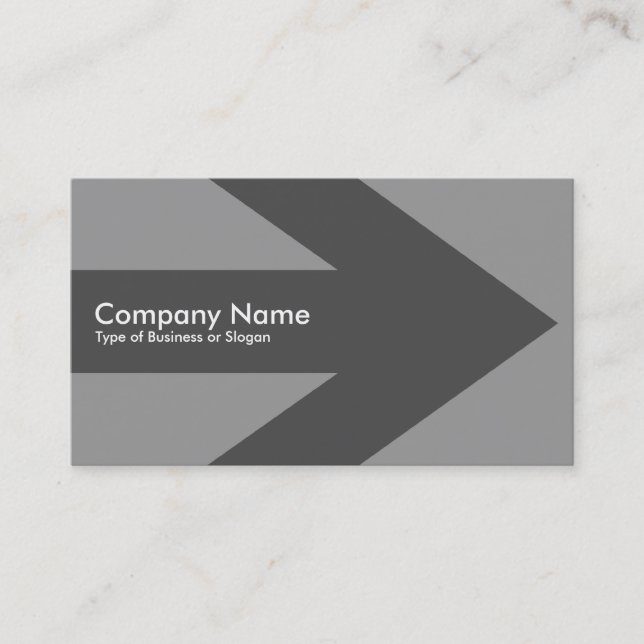 Arrow - Grey Business Card (Front)