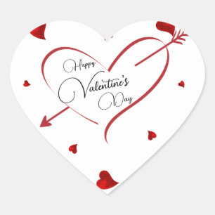Arrow heart sticker