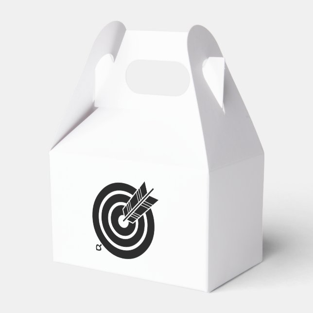 Arrow hit a round target Favour Boxes (Front Side)