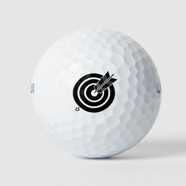 Arrow hit a round target golf balls (Front)