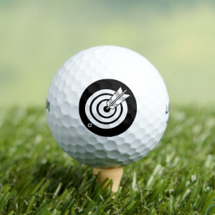 Arrow hit a round target Golf Balls