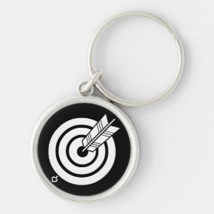 Arrow hit a round target  Keychains