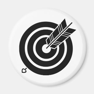 Arrow hit a round target Magnets