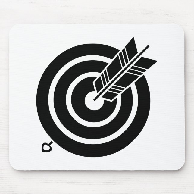 Arrow hit a round target mouse mat (Front)