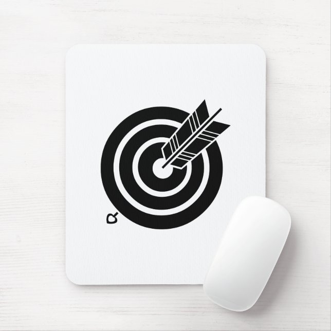 Arrow hit a round target Mouse Pads (With Mouse)