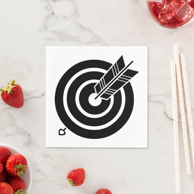 Arrow hit a round target Paper & Party Napkins (Insitu)