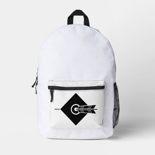 Arrow hit target printed backpack (Front)