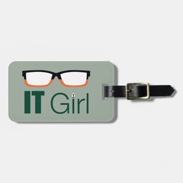 Arrow | IT Girl Glasses Graphic Luggage Tag (Front Horizontal)