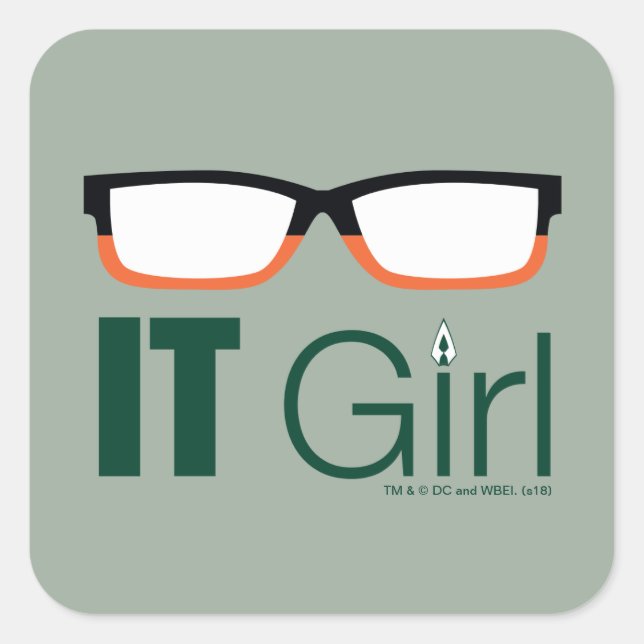 Arrow | IT Girl Glasses Graphic Square Sticker (Front)