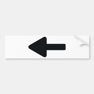 arrow left icon bumper sticker