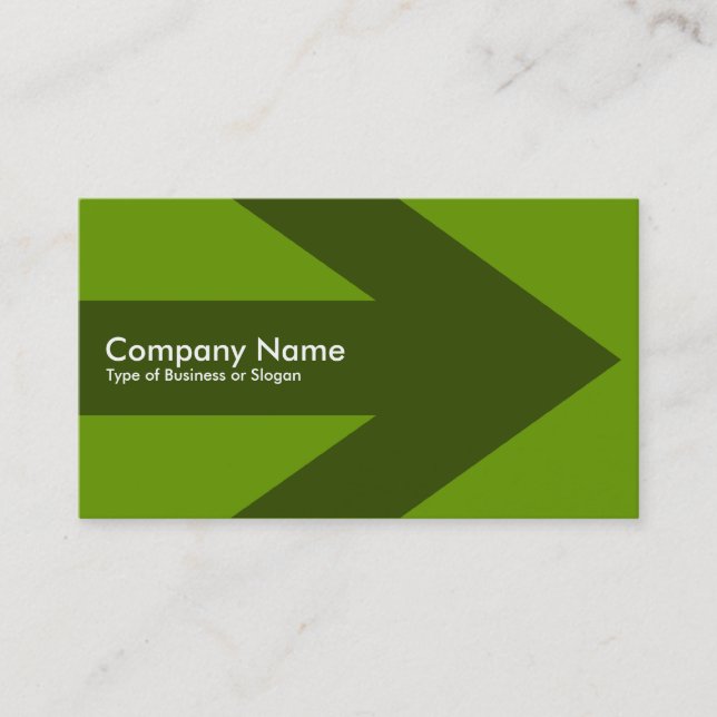 Arrow (Mixed) - Green 669900 Business Card (Front)