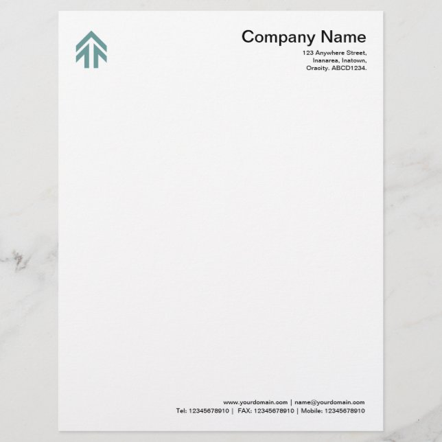 Arrow - Ocean Green Letterhead (Front)