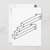 Arrow or Stairs Optical Illusion Postcard (Front/Back)
