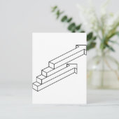 Arrow or Stairs Optical Illusion Postcard (Standing Front)