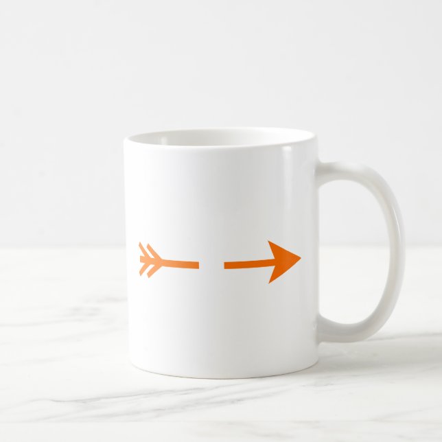 Arrow Orange Broken The MUSEUM Zazzle Gifts Coffee Mug (Right)