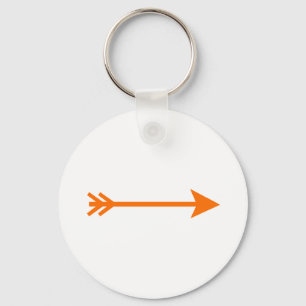 Arrow Orange Straight The MUSEUM Zazzle Gifts Key Ring
