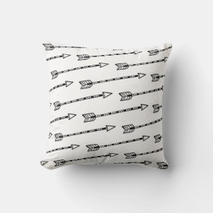 Arrow Pattern Black White Cushion