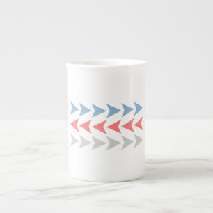 Arrow Pattern Bone China Mug